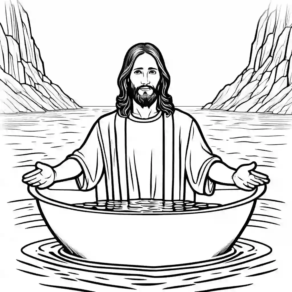 Jesus's Baptism coloring pages